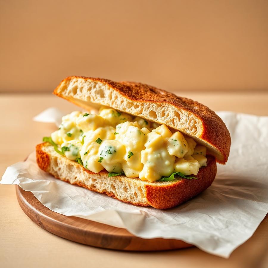 Fried Egg Salad Sandwich