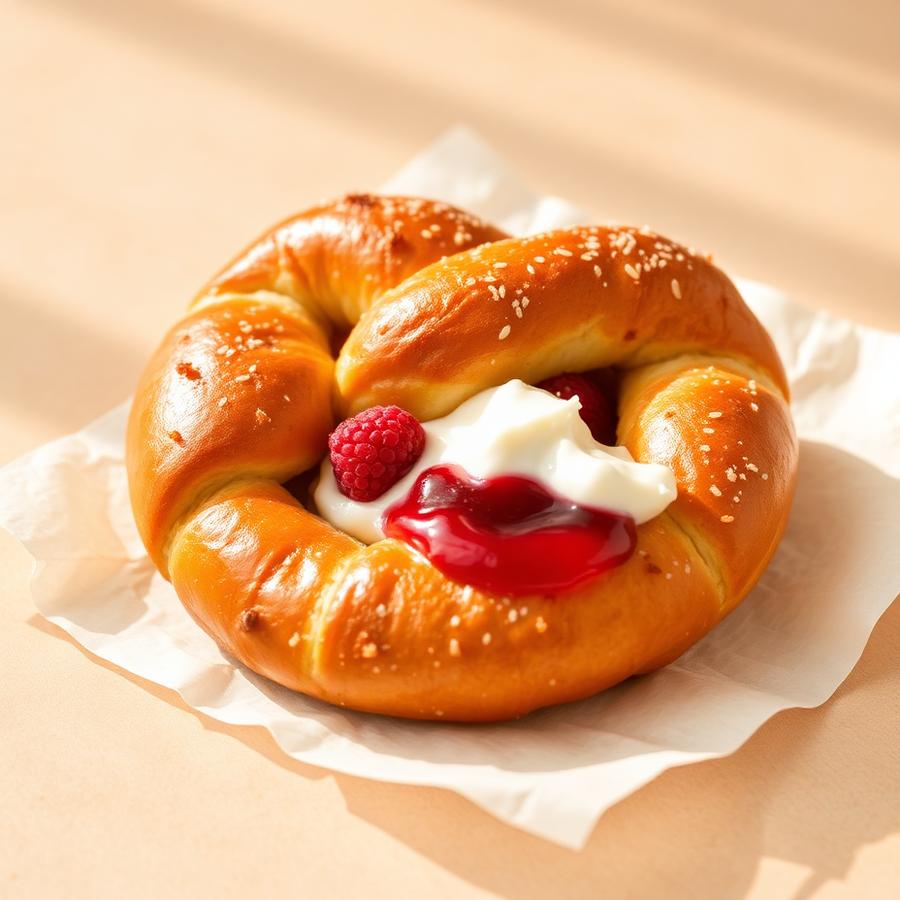 Raspberry Cream Cheese Pretzel