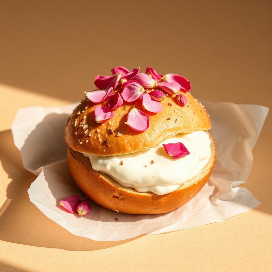 Rose & Cream Cheese Bagel