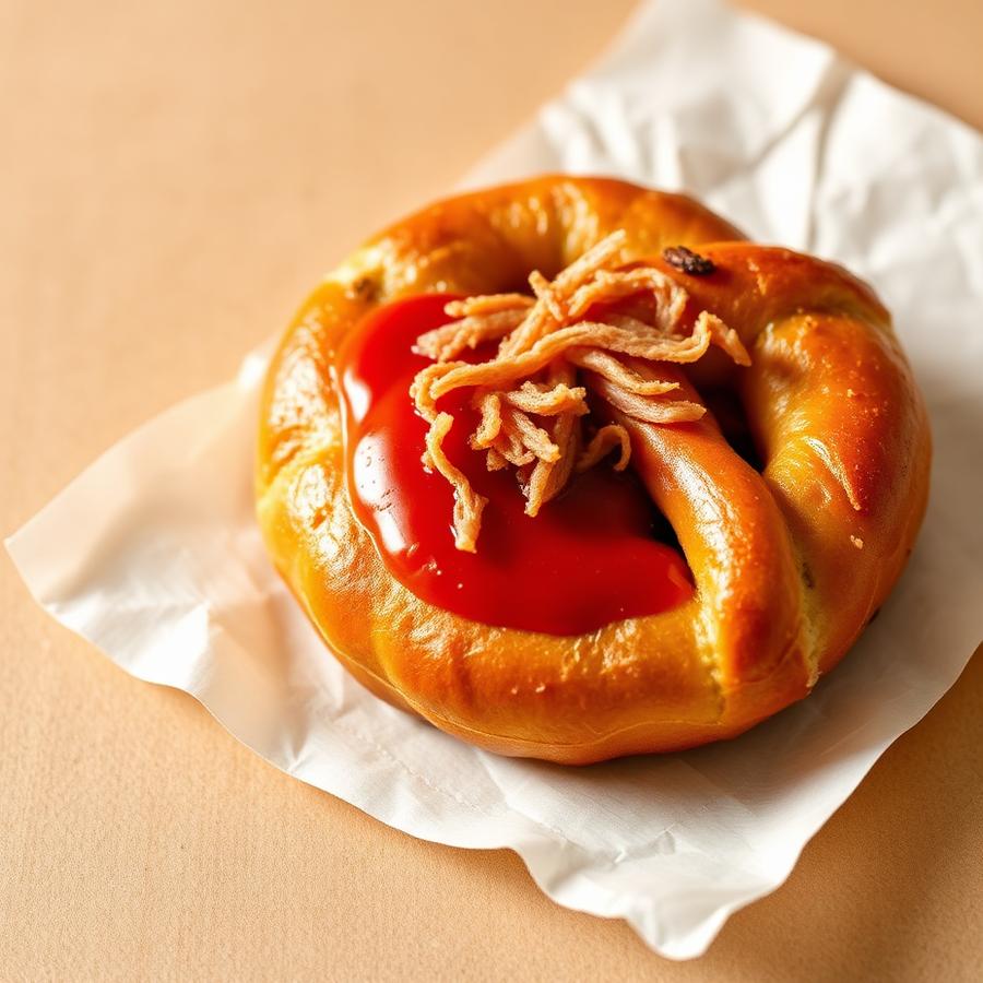 Tomato Pork Floss Pretzel